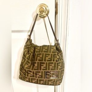 Fendi Vintage Zucca Canvas Hobo